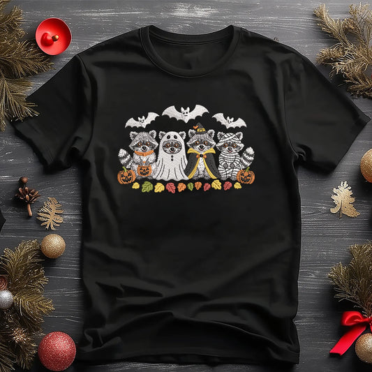 Halloween Raccoon Embroidery Design Set, Cute Fall Animal Machine Embroidery Files
